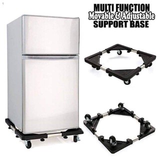 [wholesale]❃COD 56x56cm Heavy Duty Mount Fridge Adjustable Stand rack With Wheels Bathroom Refriger