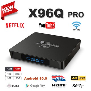 X96Q PRO Android 10.0 Smart TV Box 2.4G Wifi H313 Quad Core 1G 8G 2GB 16GB 1080P Media Player X96Q