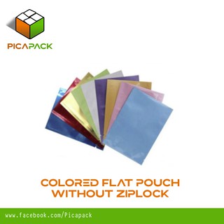 100 pcs [6 colors Avail] Flat Colored No Ziplock for Coffee Drip, Food packaging Aluminum Foil Pouch