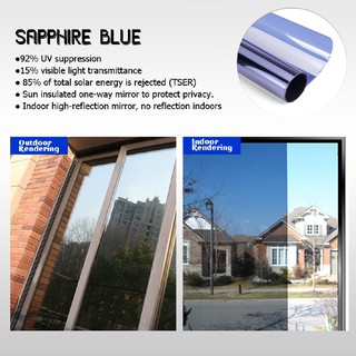 HaiLA 1/3/5M*50CM Window Glass Film 15％ VLT Privacy One Way Mirror UV Resistant Home