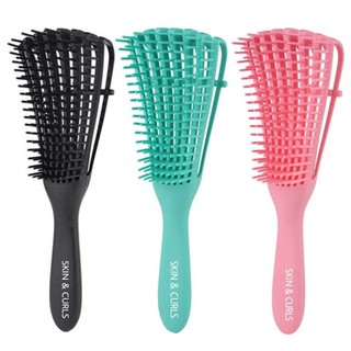 S&C Eight Claw Detangling Brush Scalp Massager CGM approved Curly Girl Method