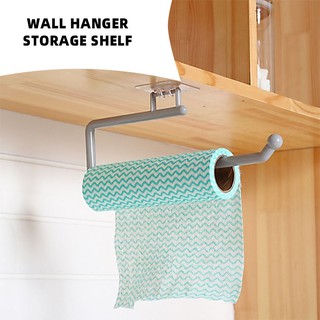bathroom towel☾(COD) 1pcs Kitchen Paper Towel Holder Self-adhesive Accessories Under Cabinet Roll Ra