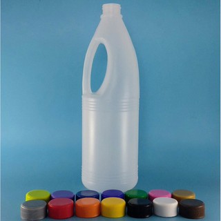 1 Liter with handle round plastic container| Various cap colors available