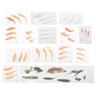 flgo 3D Real Goldfish Clear Film Sticker Resin DIY Water-Like Painting Jewelry Making