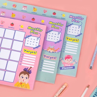 【Ready Stock】﹍☁Bentoy Milkjoy Monthly Weekly Planner Planning Sheets Schedule Calendar (7)