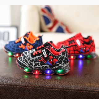 Children Casual Shoes LED Light Net Breathable Soft Running Sports Walking Shoes