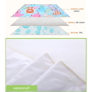 №Baby Waterproof Diaper Changing Mat Pad Cotton Material Washable Reusable Breathable Mattress
