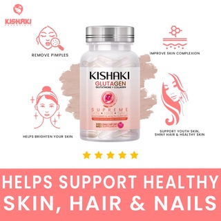 KISHAKI ESSENTIALS GlutaGEN 60 Capsules ( Glutathione + Collagen ) Skin Whitening & Skin Brightening