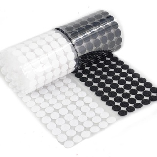 500 Pairs Self Adhesive Velcro Dots 15mm Nylon Round Coin Felt Stickers Hook and Loop Black White