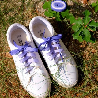 【spot goods】▤◙1PAIR Canvas Shoelaces Candy Color Shoe Laces Gradient