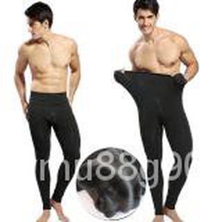 Mens Thermals Long Johns Fleece Lined Thick Leggings Warm Layer Winter Leggings AQ1r