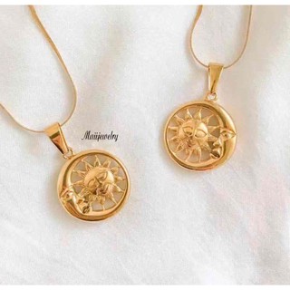 [Maii] Pinoy Sun Moon Golden Pendant Stainless Steel Necklace (non-tarnish) NS241 - NS243 (1)