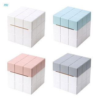PRI* Magic Cube Tissue Box Desktop Paper Holder Dispenser Storage Napkin Case Organizer for Home Car Hotel