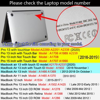 For Apple macBook Air 11 2020 AIR 13 A2179 A1932 Mac book Pro 13 A2289 A2251 15 inch touch bar Cream shell hard case + keyboard cover (9)