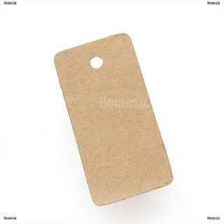 [YHOMX] Brown kraft blank rectangle gift swing tags paper party wedding favour TYU (6)