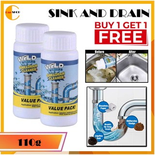BUY 1 TAKE 1 Sink and Drain Cleaner Best Drain And Toilet Cleaner Fast-Acting Declogger