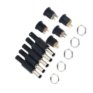 10PCS 12V 3A Plastic Male Plugs Female Socket Panel Mount Jack DC Power Connector Electrical Supplies - GUOQEE