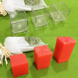 【Ready stock】Plastic Square Candle Mold Candle DIY Tool, Cube Shape