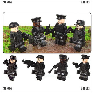 SHNGki Military swat teams figure legoingly set city police model building blocks kits (9)