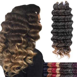 Kanekalon Fiber Deep Wave Synthetic Hair Extensions Twist Crochet Jumbo Braiding Hair Weaving