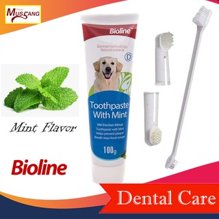 Bioline Dental Care Set with Mint Flavor 100g Complete Dental Care Toothpaste & Toothbrush