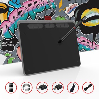 Acepen Drawing Tablet, Acepen AP906 9x5 inch Graphic Tablet with 8192 Levels 60° Tilt Range Battery-Free Pen, Digital Drawing Tablet for MAC, Windows and Android OS, 8 Customizable Shortcut Keys