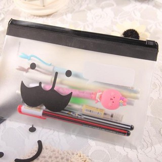 Case Pencil Stationery Plastic Bag Transparent Pen Pouch