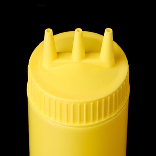 3Hole Squeeze Bottle Condiment Dispenser Sauce Vinegar Oil (4)