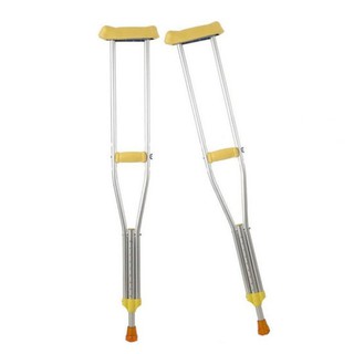 Pair Aluminum Crutches Lightweight Adjustable Medium Adult