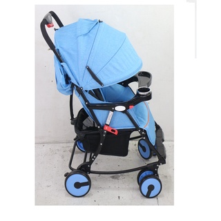 stroller with rocking stroller Ages 0 - 36 months *3 way seat belt *With Rocker blue
