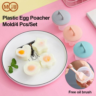 Miugo New arrival Plastic Kids Egg Poacher Kitchenware Egg Cooker Tool For Pudding Chocolate Mold 4pcs