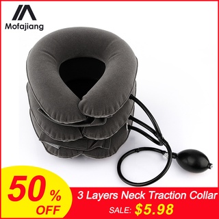 Neck Support Brace Neck Traction Collar 3 Layers Relax Soft Cervical Relief Traction Device Back