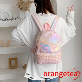 ORT-Girls Casual Bling Mermaid Backpack, Teenage Shiny Multipurpose Printed School Bag (3)
