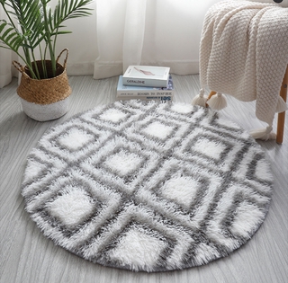 Super Soft Round Carpet Living Room Anti Slip Mat Shaggy Fluffy Area Rug Home Decoration (7)