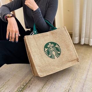 Starbucks tote bag large storage bag simple handbag bag women ins fashion portable shopping bag