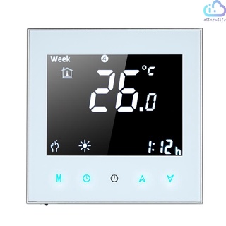 5A Programmable Water Heating Controller Temperature Regulator Thermostat Touchscreen LCD with Backlight Voice Control Function