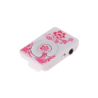 ROX Mini Clip Floral Pattern Music MP3 Player 32GB TF Card With Mini USB Cable + Earphone (7)