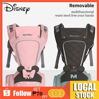 [COD] Disney 0-36 Months Bow Breathable Front Facing Baby Carrier Comfortable Sling Backpack