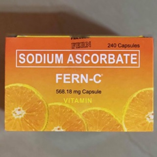Fern C Non Acidic Vitamin C 568.18mg Sodium Ascorbate 240 Capsules
