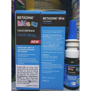 BETADINE KIDS COLD DEFENCE NASAL SPRAY - TE nasal spray
