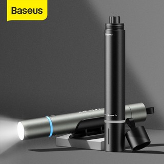 Baseus Car Safety Hammer Auto Window Glass Breaker Cutter & Portable Flashlight Light For Auto Life-Saving Escape Emergency Kit Tool Car Accessories