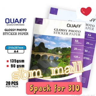 QUAFF GLOSSY PHOTO STICKER paper 90gsm/135gsm