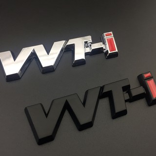 【Ready Stock】 Metal VVTi Letters Logo Car Sticker Emblem Badge Decoration for Toyota Camry Corolla Vios leaf plate standard side label decorative stickers