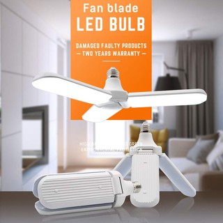 Foldable LED Bulb, Fan Blade LED Garage Light 45W E27