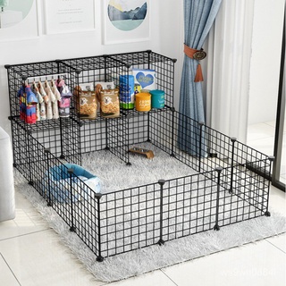 ❉✑ Dog Cage Stackable Pet Cat Rabbit Cage DIY Pet Metal Wire Kennel Extendable Pet Fence (5)