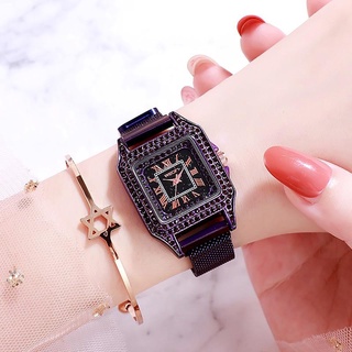 Set & Couple Watches™✅100% Original Meet Fashion Women Waterproof Diamond Watch Magnet Lock Buckle S