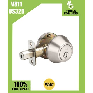 Yale Chrome Single Cylinder Dead Bolt V8111 US32D