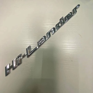 1 x ABS Chrome Hi-Lander HILANDER Letter Logo Car Auto Rear Emblem Badge Sticker Decal For TOYOTA