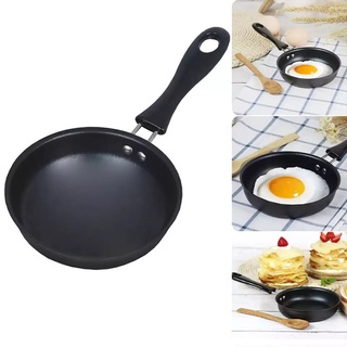 Hot sale 12cm Small Nonstick Frying Pan for Household Fried Egg Pancakes Round Mini Saucepan dropshi