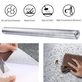 Premium Aluminum Foil Wall Paper Self-Adhesive Backsplash Heat Kitchen Wallpaper